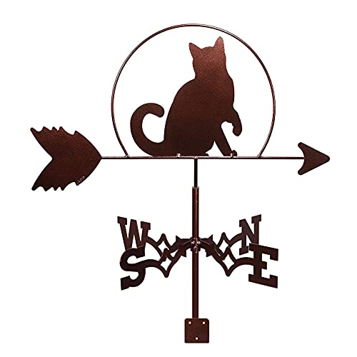ZAANU Veleta de Viento Decoración de Veleta, Veleta con Adorno de Animales Veleta de Metal Indicador de dirección del Viento Estaca de jardín Veleta Herramienta de medición Profesional J