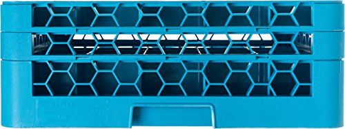Carlisle FoodService Products RG25-214 OptiClean 25 Compartment Glass Rack with 2 Extenders, Blue , 7.12"