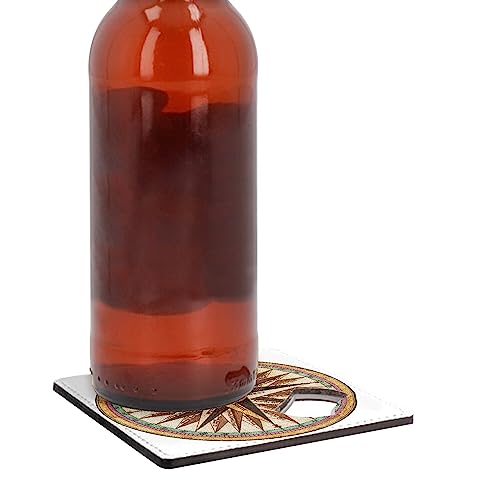 Sous-verre décapsuleur boussole protège table des taches de verre
