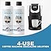 Descaling Solution for Coffee & Espresso Machines - 2 Bottle Pack (4 Uses) - Universally Compatible Descaler Cleaner for Keurig, Breville, Nespresso, Delonghi & All Single Use or Drip Machines
