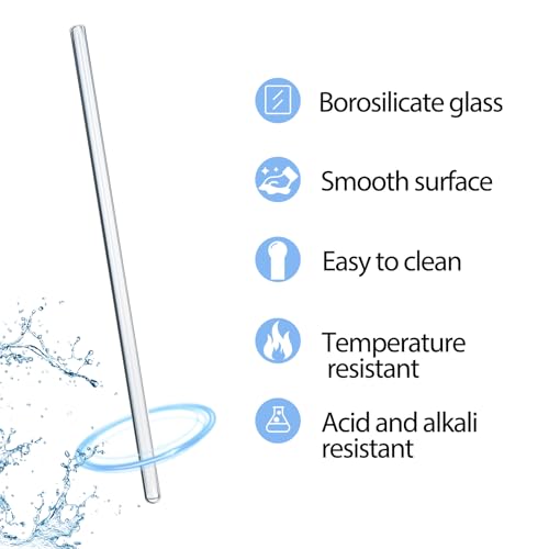 15 pack coffee stirrers glass stirring rods diameter 5mm length 6 inch glass coffee stir sticks borosilicate glass stirring rod for mixing lab