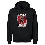 500 LEVEL Kayla Harrison UFC Men's Hoodie Sweatshirt - Kayla Harrison Pose WHT (Black, Large)