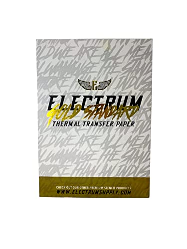 Electrum Gold Standard Thermal Transfer Paper - 100 Sheets - Designed For Thermal Printers - Premium Tattoo Stencil Paper