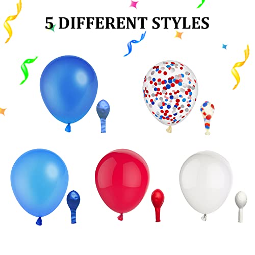 Tkejzu 50Pcs Navy Blue Red White Latex Balloons With Confetti Balloons For Boy Blue Birthday Party Decorations 4Th Of July Independence Day Patriotic Party Supplies #TOP1