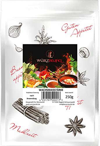 Wachsmaisstärke, Instant - Maisstärke natürlich, sehr kremig, klumpenfrei löslich, EU-Qualität Beutel 250g.