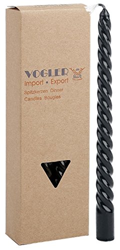 Preisvergleich Produktbild 1x8 Spitzkerzen Kerze schwarz
