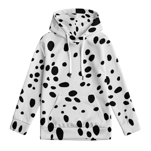 Dalmatian Dog Print Hoodie Teenager Sweatshirt Pullover Hoodies Casual Kids Hooded Sports Shirt Tops 7-18 Years
