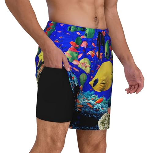 Maillot de bain pour homme avec doublure de compression - 2