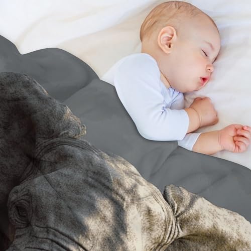 Couverture éléphant anti-froid en flanelle douce et légère pour lit - 8