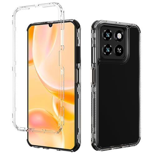 YUEQIAN Coque pour ZTE Blade A55 / ZTE Blade A35, 3 in 1 Incassable Militaire Rigide Case/PC...
