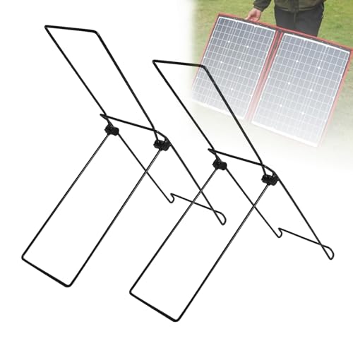 KishYa 2 Pack Solar Panel Stand, Folding Solar Panel Stand, No Fixed Installation Required Sturdy...