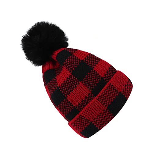 Holibanna Classic Christmas Santa Hat for Boys and Girls Knitted Hedging Soft Comfortable One Size Fits Red