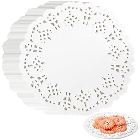 Jeffdad 150 Pcs Disposable Paper Doilies Cover