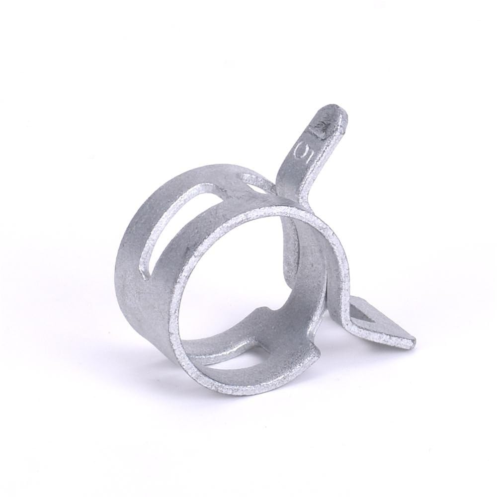 Morsetto a molla rivestito in acciaio al manganese da 65 MN, diametro interno 5 mm-22 mm, morsetto per tubi in acciaio elastico ad alta resistenza, 22 mm, 50 pezzi