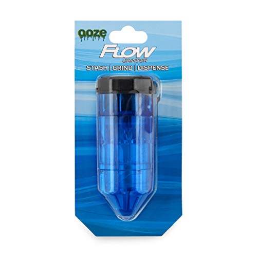 Ooze Flow Grinder Blue Spice Grinder - Two Piece Twist Grinder - Dry Herb Grinder - Herb Mill - Spice Mill - Tobacco Grinder - Plastic Grinder - Stash Jar Top - Herb Crusher - Grinders