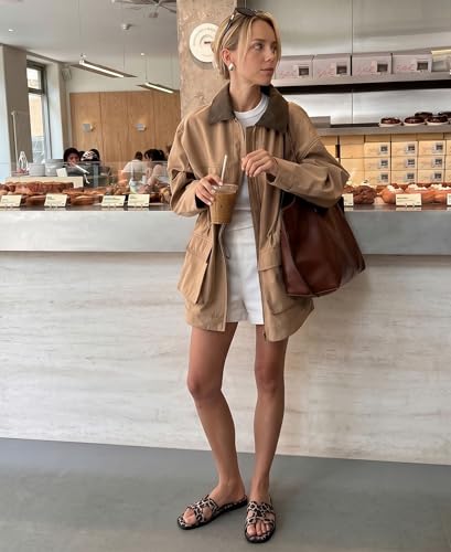Image of Sandals for Women Dressy Comfortable Flat Open Toe Casual Cute Trendy Shoes Soft Leather Slip On Ladies Slides for Summer 2026