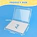 Bluedale 1 Pack A4 File Box Paper Organizers Holder, Transparent Document Paper Project Case, Plastic Paper Storage Container Box File Protector for Magazine, Scrapbook, Office School Supplies