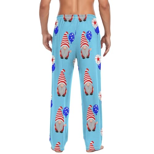 Men's Pajama Pants American Gnomes with Balloons Sleep Pajama Lounge Pant with Pockets, Elastic Waistband2