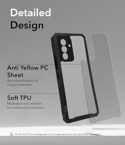 Image of Jkobi Back Cover Case for Samsung Galaxy A56 (Ultimate Shockproof Bumpers | Anti Yellow | Rugged Armor | Hybrid PC | Black)