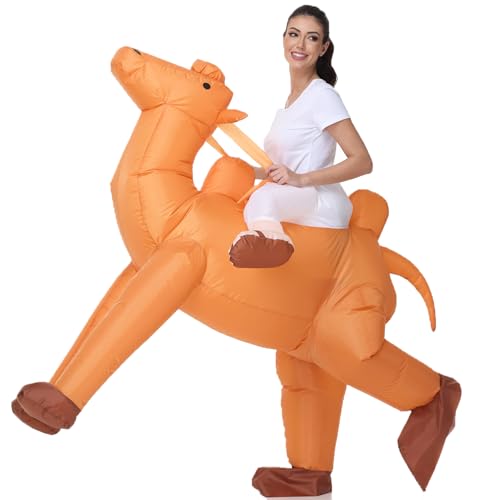 SYIIMG Inflatable Camel Costume Adult Inflatable Costume Ride on Camel Blow up Funny Halloween Suit for Women by SYIIMG - Used condition - Image 6