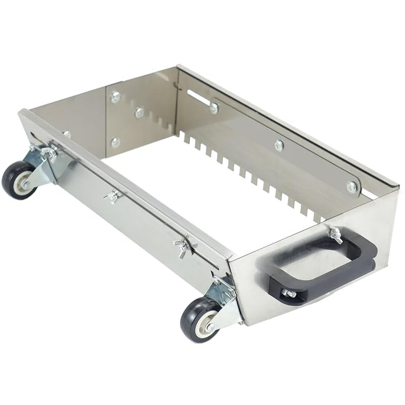 Truelle Crantée Réglable 400-800mm Peigne à Mortier avec Roues Niveleur De Carreaux Boîte Carrée Sable Plat Outil De Nivellement pour Carrelage Et Pavage