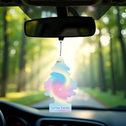 Image of Little Trees Cotton Candy Air Freshener (Pack of 3) | Sweet Fruity Fragrance| Iconic Tree Hanging Design | For Car, Home, Wardrobe etc | Imported from USA