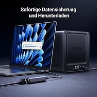 UGREEN 2.5G USB C LAN Adapter USB C Ethernet Adapter RJ45 2500Mbps Netzwerkadapter kompatibel mit iPhone 17/16 Serien, Mac mini M4, iPad Pro/Air, Mac Pro/Air, Galaxy S24, Windows 11/10/8, macOS usw. – Ansicht 5