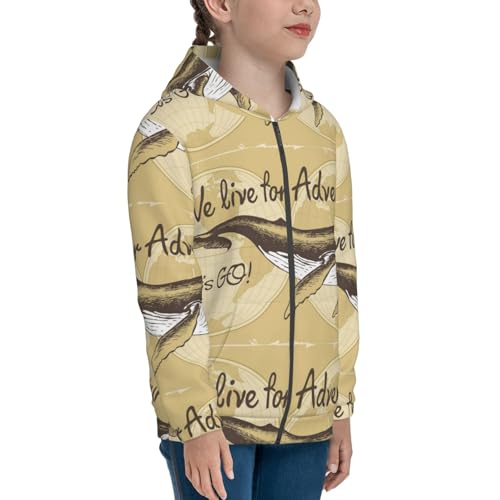 We Live for Adventure,Lets GO Kid Hoodies Boys Zip Up Sweatshirts Girls Pullover with Pocket4