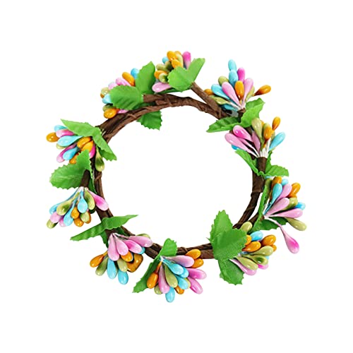 Printemps et couronne décorative colorée de Pâques haut de gamme