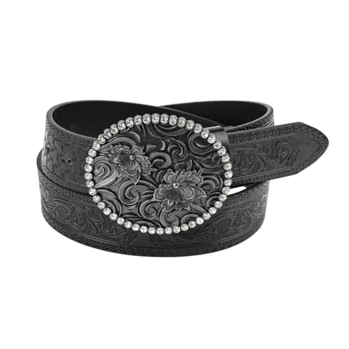 Waist Belt, Waist Belt Engraved Buckle for Cowgirl With Flower Vintage Belt Hot Girl Waist Chain Wide Oversize Buckle