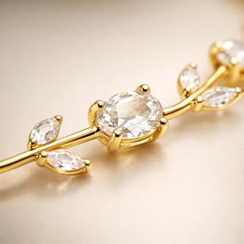 Image of Trending Tulip Bracelet for Women Stylish | Silver and Gold Toned Crystal Floral Tulip Bracelet for Girls & Women | Rapunzel Inspired | Romantic Gift Jewellery