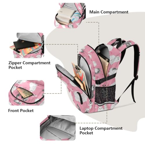 Mochila para laptop de gato Ragdoll de 17.5 pulgadas escolar y oficina 5