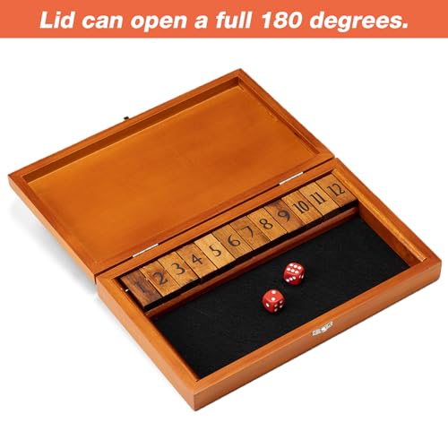 Shut The Box juego de mesa de madera con 4 dados miniatura 5