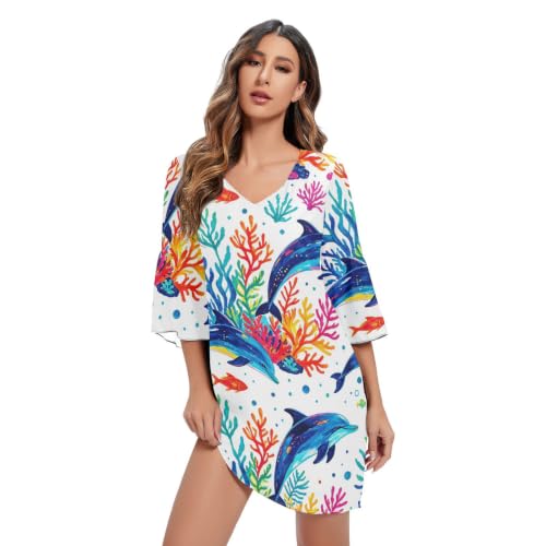 Robe trapèze fluide anti-chaleur en mousseline légère pour femme active