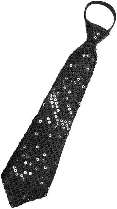 Men's Sequin Shine Skinny Necktie, Self-Tied Sparkly Tie for Disco, Party, Costume, Fashion