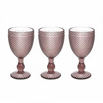 Tognana Diamante Set 3 calici cc 280 in pasta di vetro ciclamino