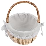 TOVINANNA Rattan Aufbewahrungskorb mit Griff Vielseitiger Brotkorb mit...