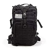 Sirius Survival 50L Expeditionary Tactical Backpack - Large Molle Bag (Black)
