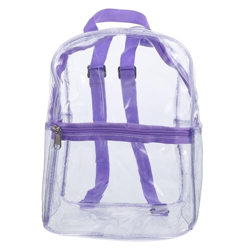 BESPORTBLE Transparent PVC Backpack Durable Clear Shoulder Bag for Stadium Shopping and Daily Use Stylish Design for Adults