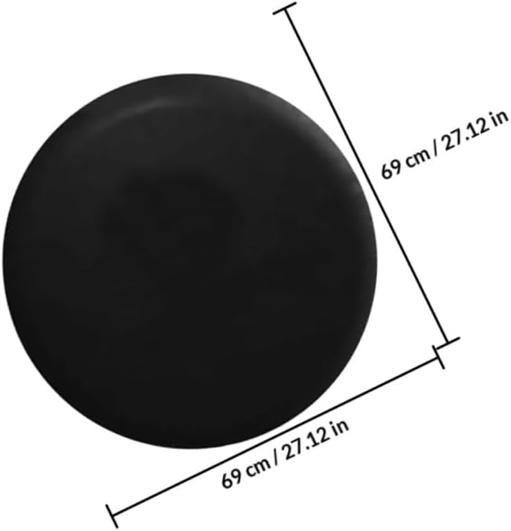 2pcs 15-inch Black PVC Spare Tire Covers for Trailers Recreational Vehicle Accessories Weather-Resistant Wheel Protectors