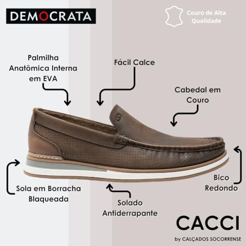 Mocassim Democrata Flow Nobuck Masculino 252101