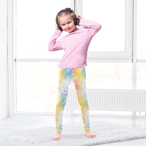 KLL Watercolor Toddler Baby Girl Leggings Fashion High Waisted Lounge Pants Sports4