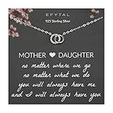 EFYTAL Mother's Day Gifts for Mom from Daughter, Mother Daughter Necklace, Mother Daughter Gift,...