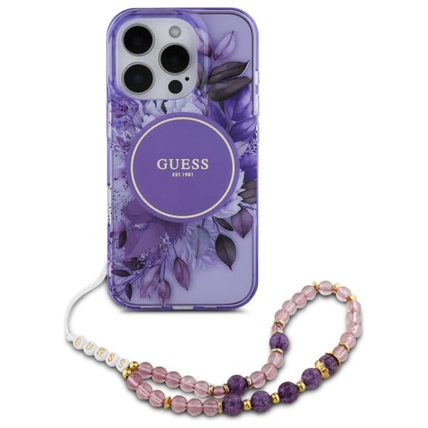 Custodia Guess Fixed Glitter Big 4G per iPhone 17 Pro viola - Guess