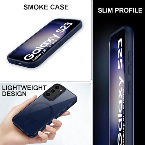 Image of SIZUKA Samsung S23 Magsafe Hard Back Case | Matte Design & 360 Protection | Military-Grade Samsung S23 Cover | Strong Magnet Back - Blue