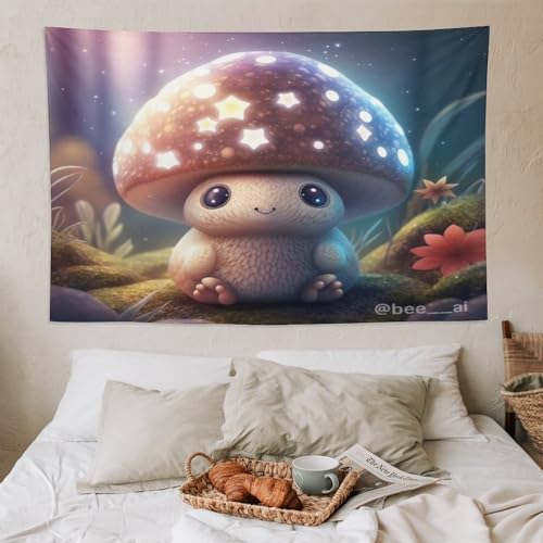 Tapisserie murale champignon grand format pour habiller un mur vide