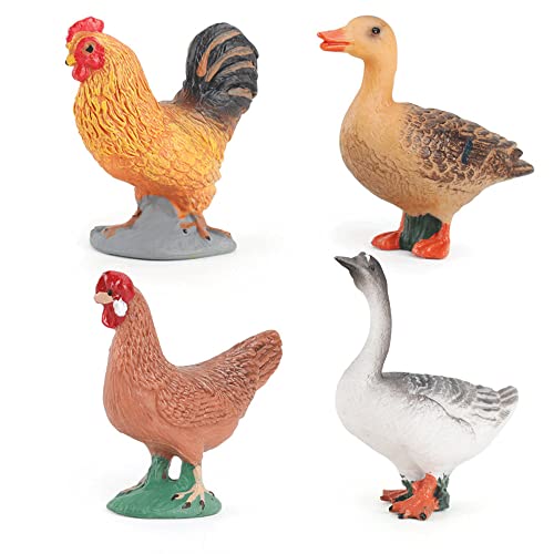 TOBOYO Geflügel Huhn Ente Gans Figur 3-teiliges Set Bauernhoftier Modell Früherziehung Pädagogisches Spielzeug Tier…