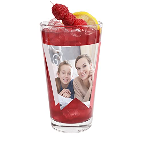 Herz & Heim® Foto Trinkglas mit Wunschtext - tolle persönliche...