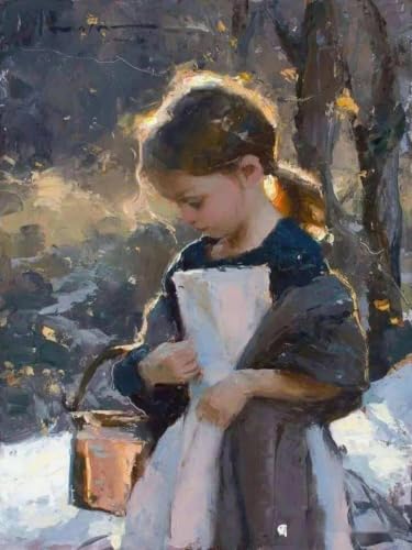 Kit broderie perles débutant tableau peinture huile DIY 40x50cm