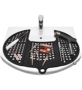 YHJWW Foldable Bathroom Sink Cover for Counter Space, Heat Resistant Silicone Makeup Organizer Ma...